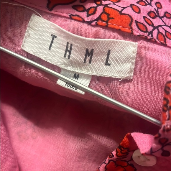 THML Womens Dress Pink and Red Patterned Mini Dress Medium - Picture 5 of 10